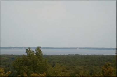 A view from the top of the world - Beaver Island in the distance