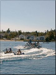 tubing in front of the town